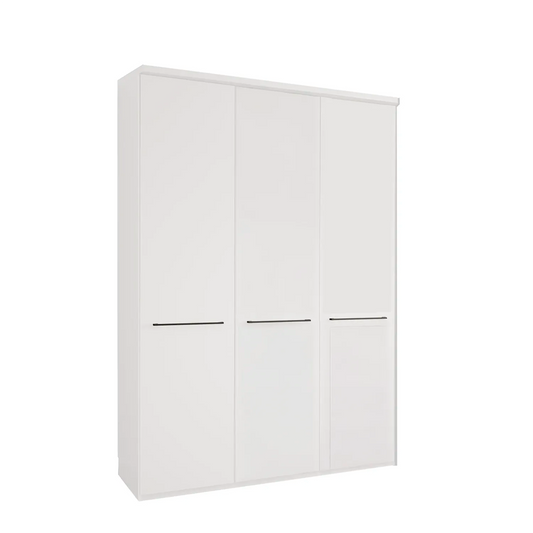 Cairns White 3 Door Hinged Wardrobe (W150cm)