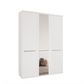 Cairns White 3 Door Hinged Wardrobe (W150cm) With Mirror in Centre 