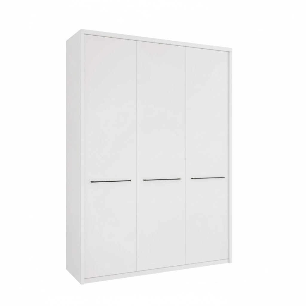 Kairns White 3 Door Hinged Wardrobe (W150cm H220cm)