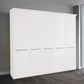 Kairns White 5 Door Hinged Wardrobe (W250cm) - Styled in Bedrrom