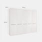 Kairns White 5 Door Hinged Wardrobe (W250cm) - Dimensions