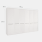 Kairns White 6 Door Hinged Wardrobe (W300cm) - Dimensions