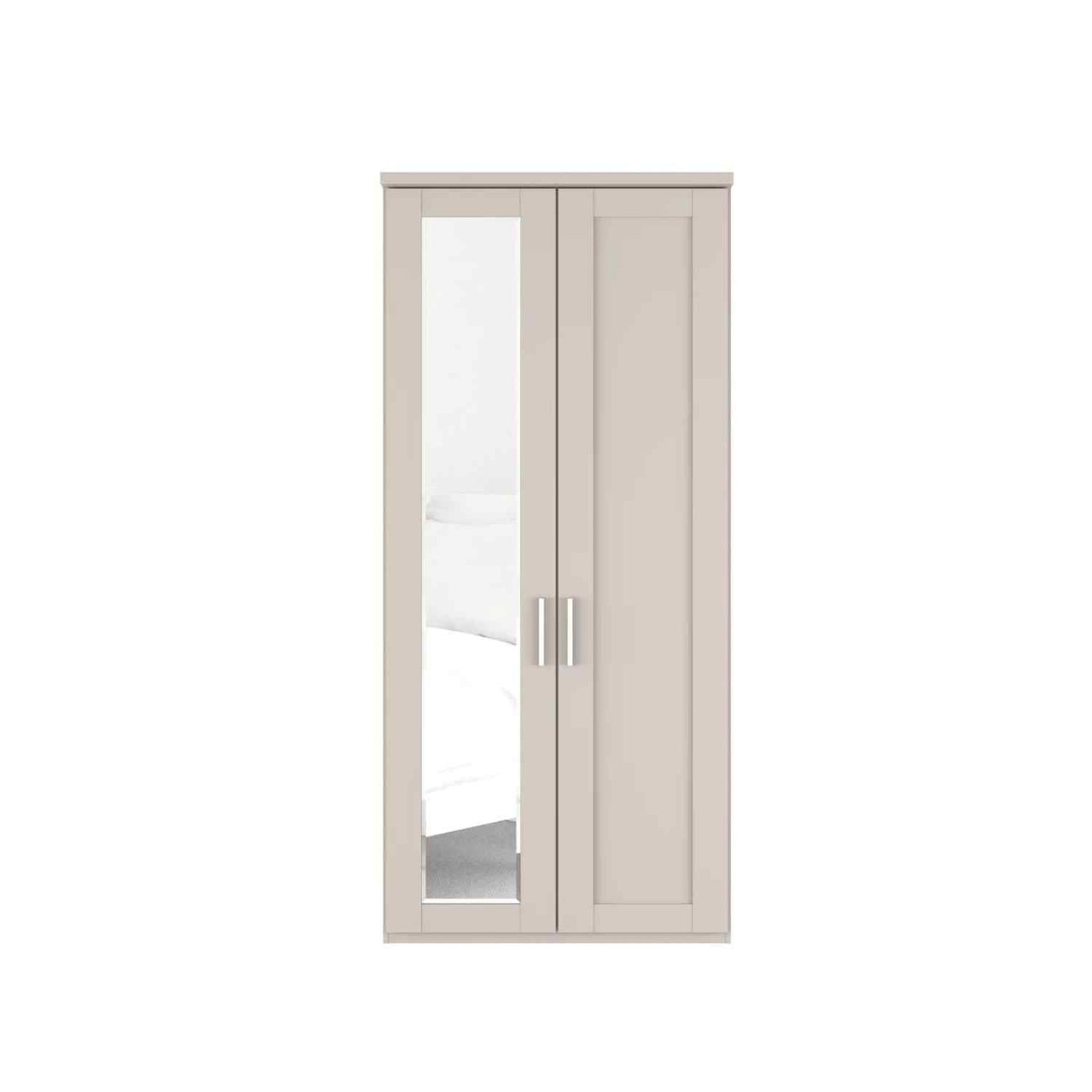 Kempton 2 Door Hinged Wardrobe with Right Door Mirror 