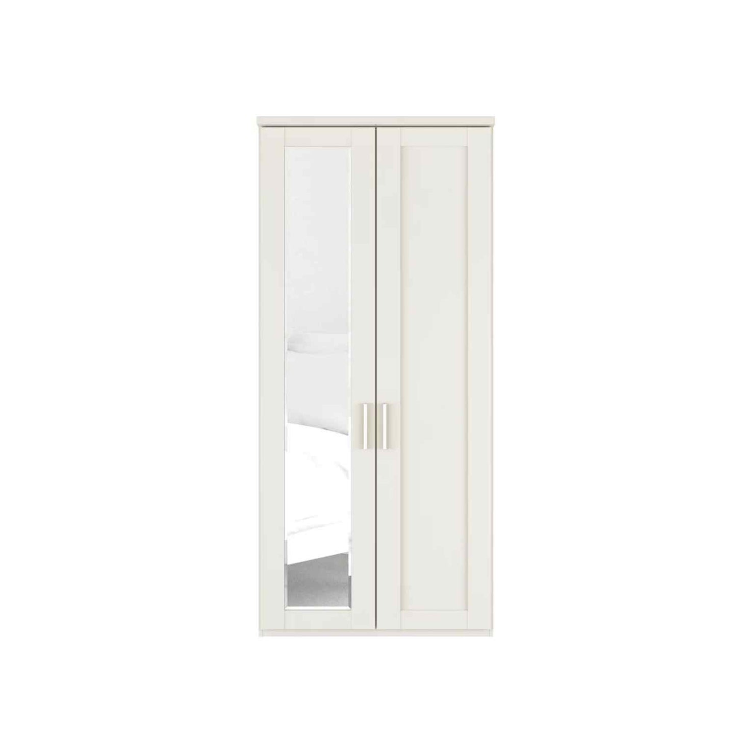Kempton 2 Door Hinged Wardrobe with Right Door Mirror 