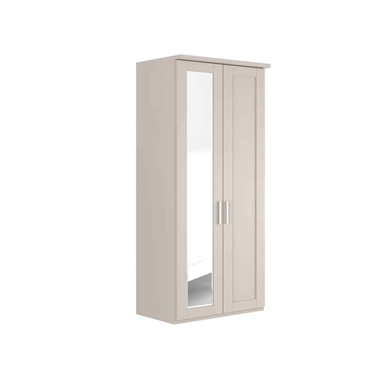 Kempton 2 Door Hinged Wardrobe with Right Door Mirror 