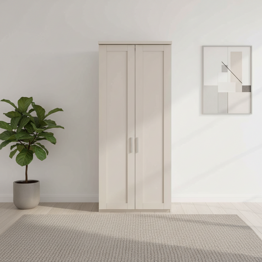 Kempton 2 Door Hinged Wardrobe with Right Door Mirror