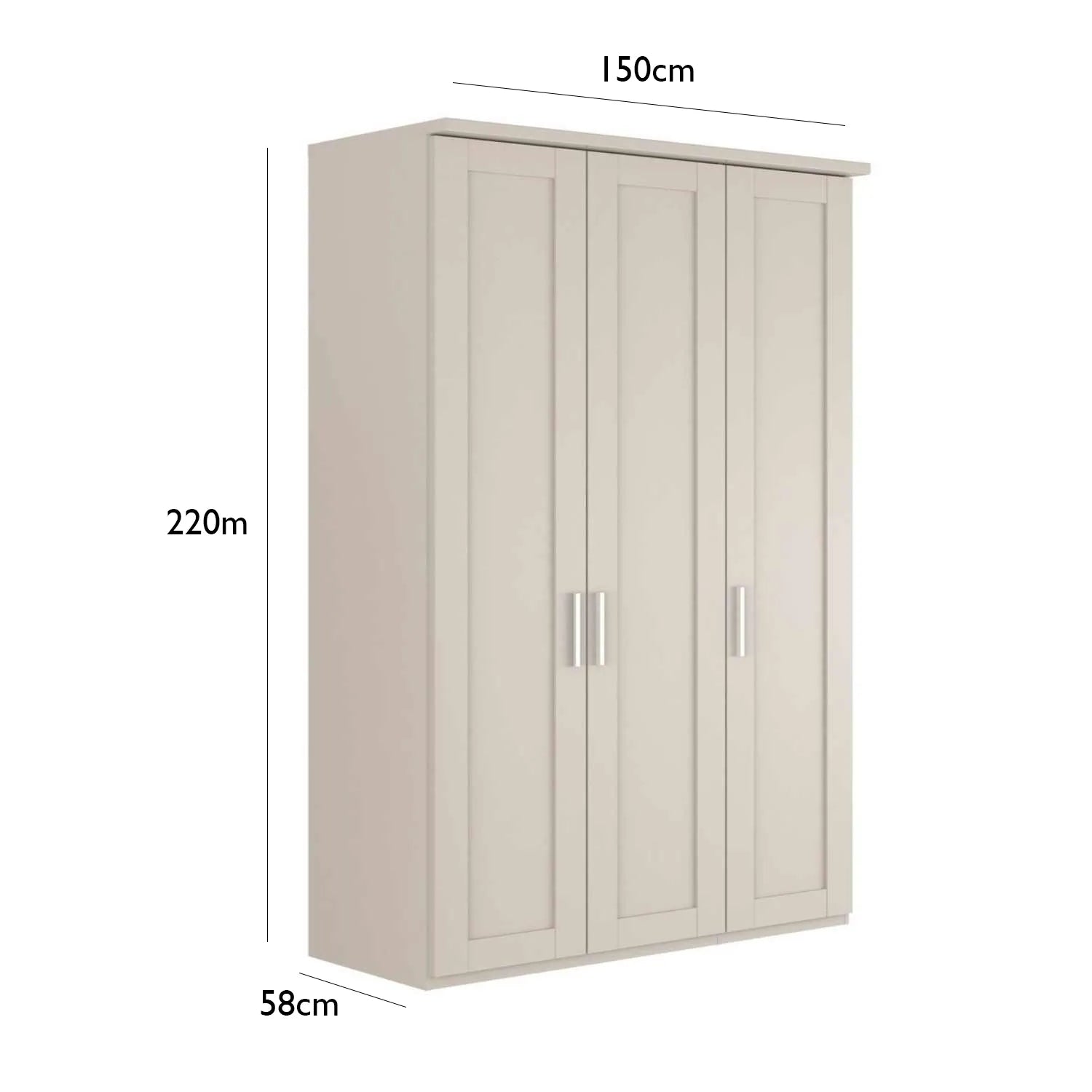 Kempton 3 Door Hinged Wardrobe 