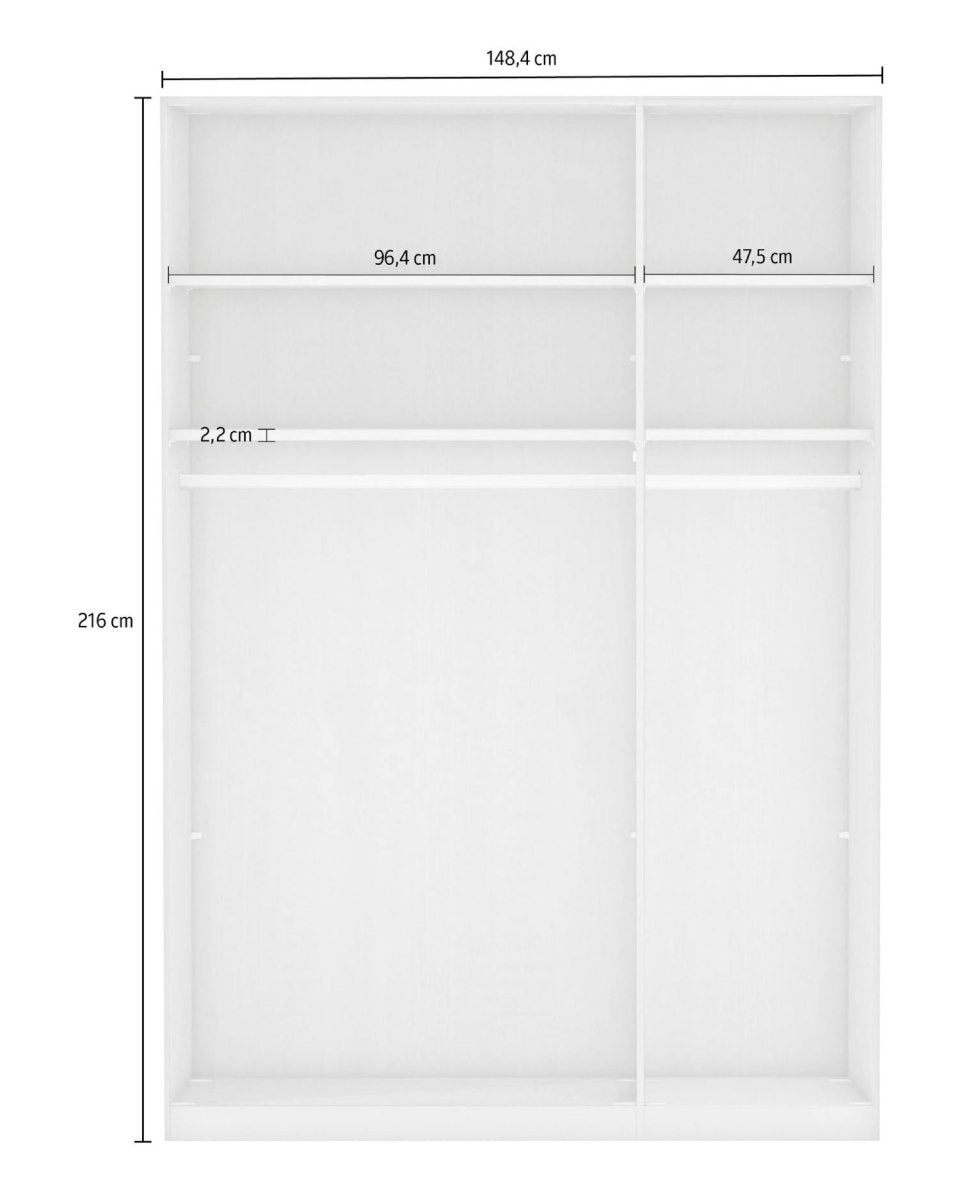 Kempton 3 Door Hinged Wardrobe 