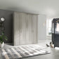 Kempton 4 Door Hinged Wardrobe - W200cm 