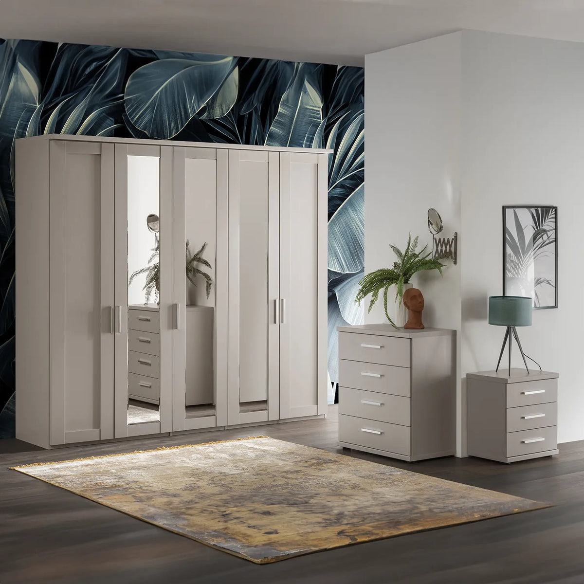 Kempton 5 Door Hinged Wardrobe - W250cm 