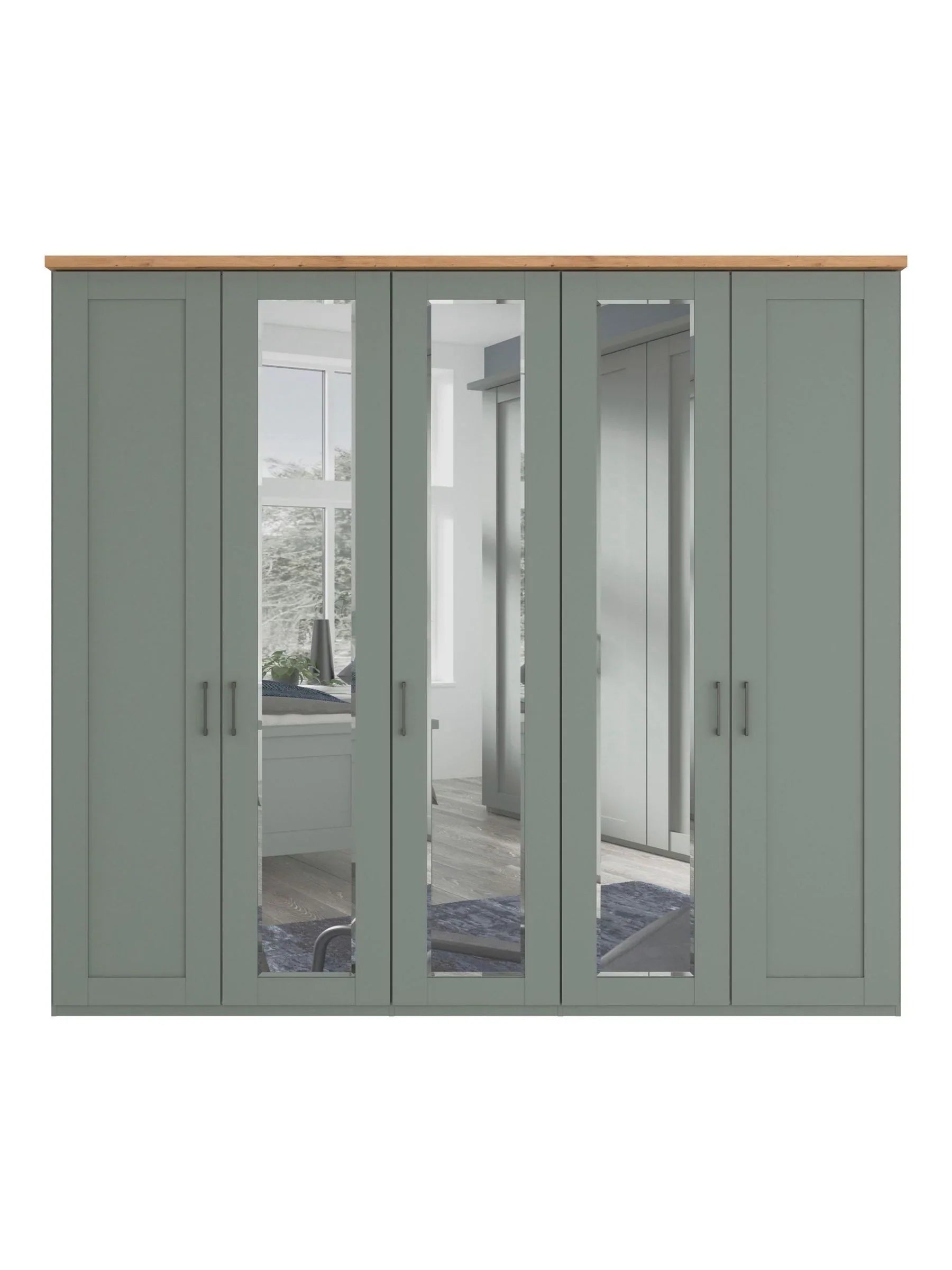 Kempton 5 Door Hinged Wardrobe - W250cm 