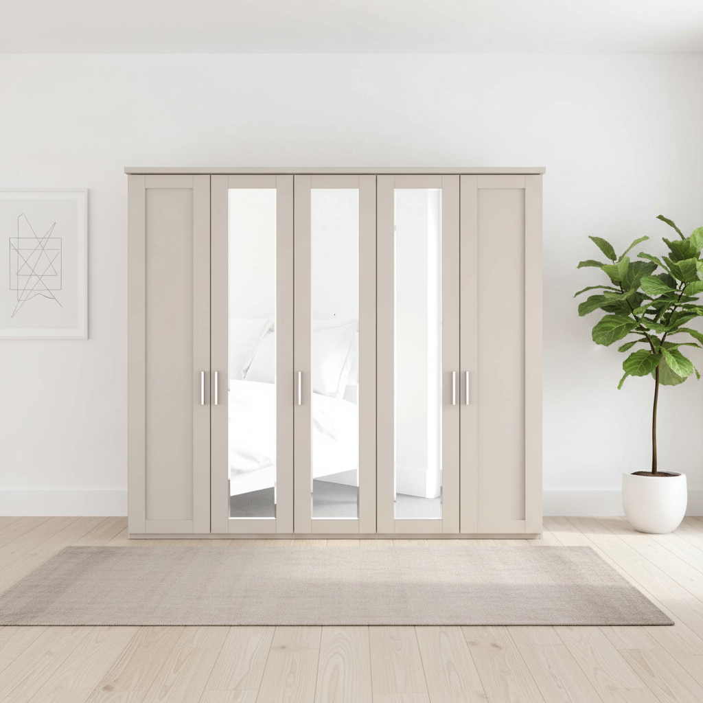 Kempton 5 Door Hinged Wardrobe - W250cm