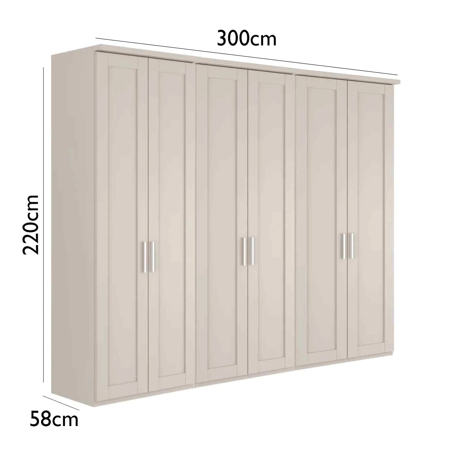 Kempton 6 Door Hinged Wardrobe 