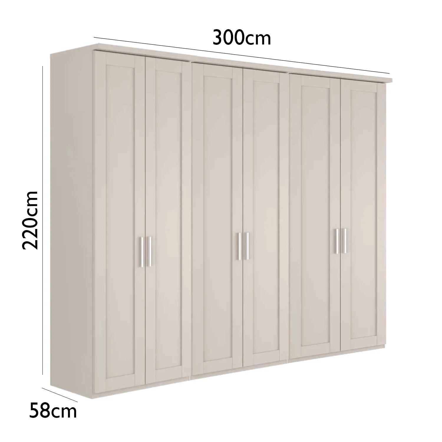 Kempton 6 Door Hinged Wardrobe 