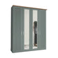 Kempton Sage Green 4 Door Hinged Wardrobe 