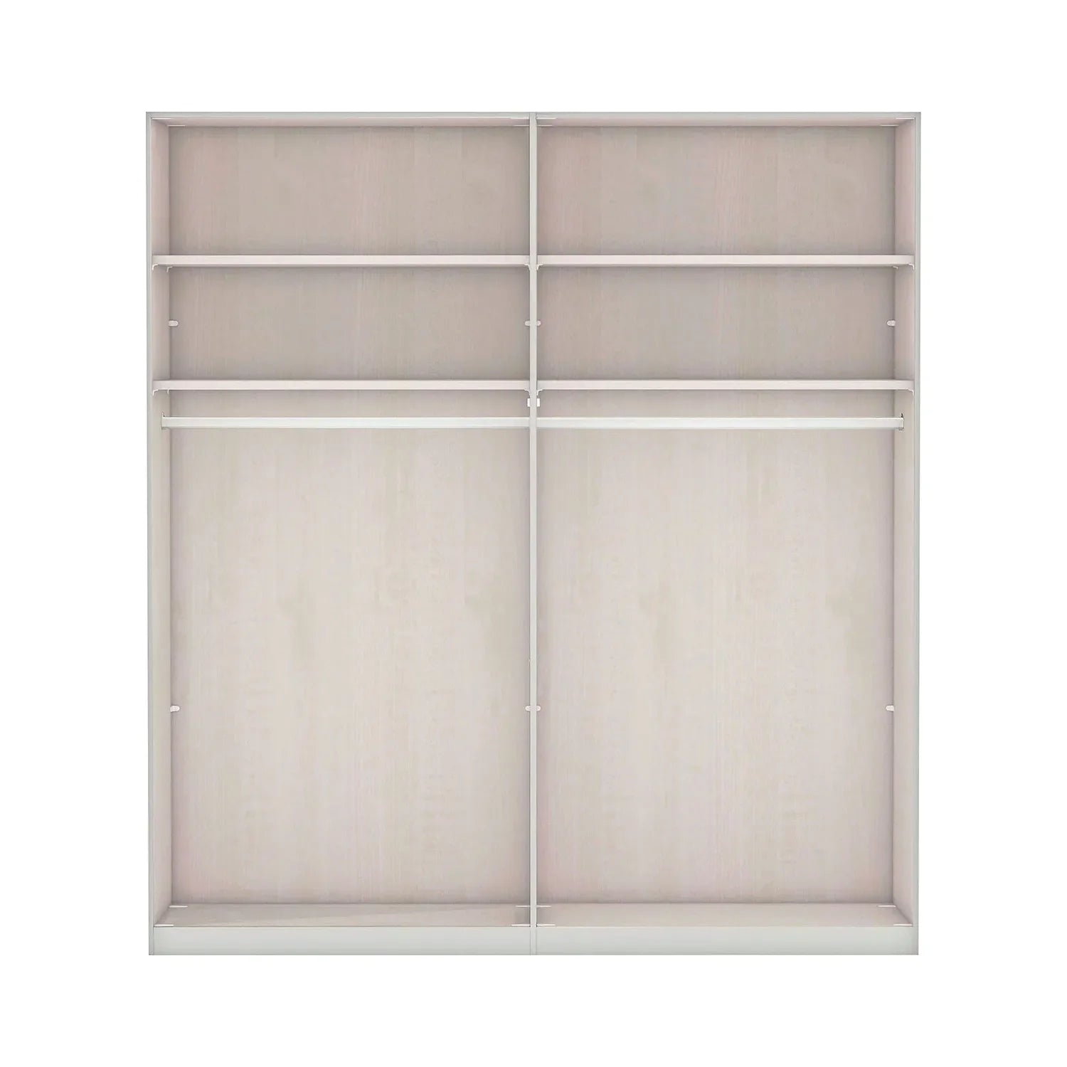 Wiemann Bristol Graphite and White Glass Sliding Door Wardrobe with Mirror