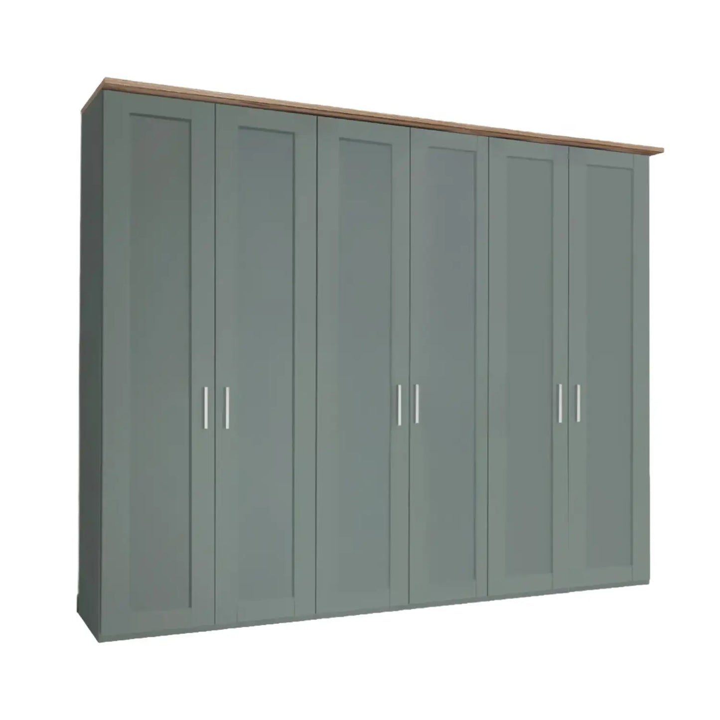 Kempton Sage Green 4 Door Hinged Wardrobe