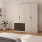 Kodi Champagne 4 Door Wardrobe with 3 Drawers – W181cm - Styled in a Bedroom
