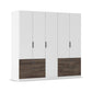 Rauch Kodi White 5 Door Wardrobe with 6 Drawers – W226cm