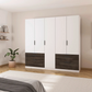 Rauch Kodi White 5 Door Wardrobe with 6 Drawers 