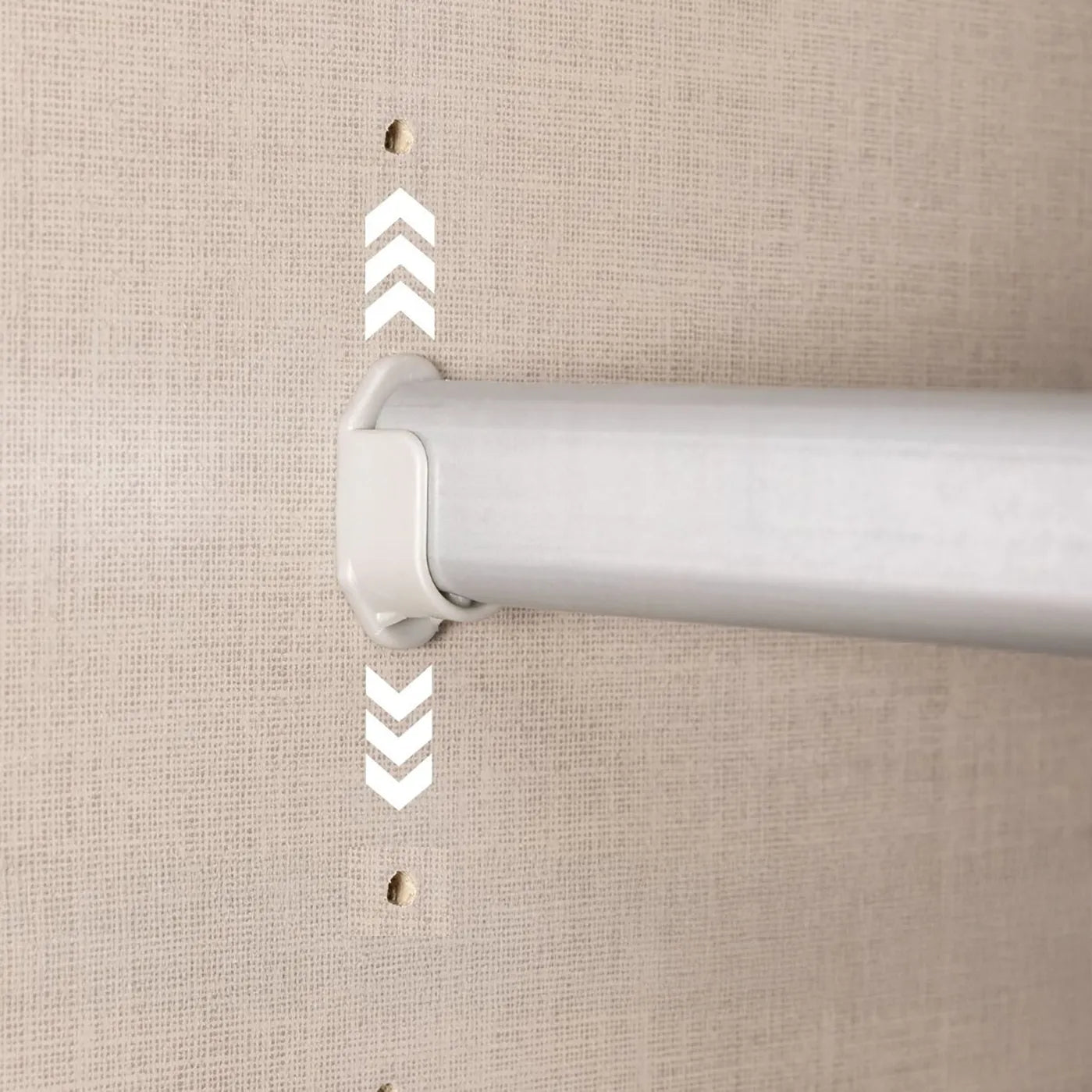 Close Up of Hanging Rail in the Wardrobe