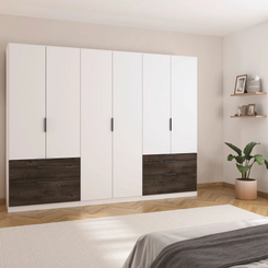Rauch Kodi White 6 Door Wardrobe with 6 Drawers 
