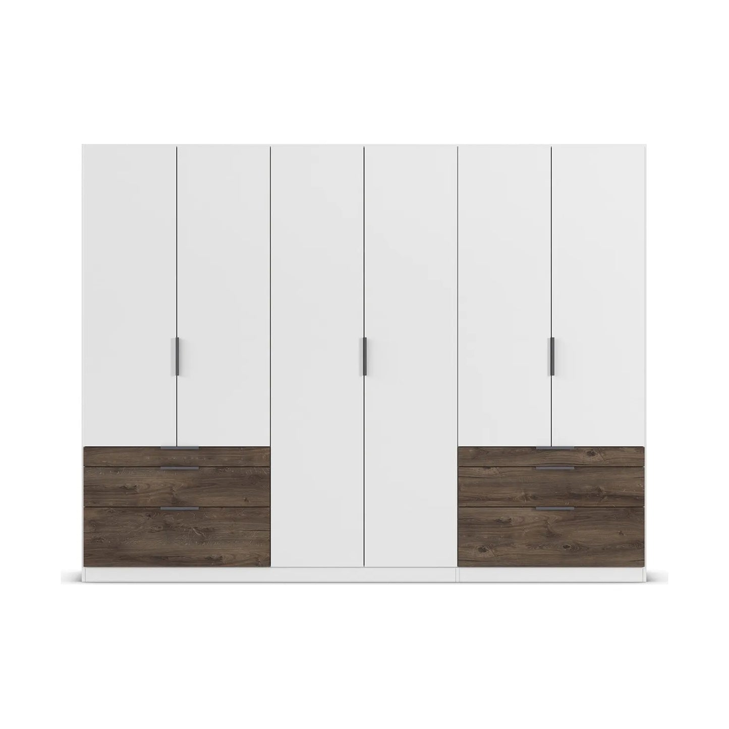 Kodi White 6 Door Wardrobe with 6 Drawers by Rauch
