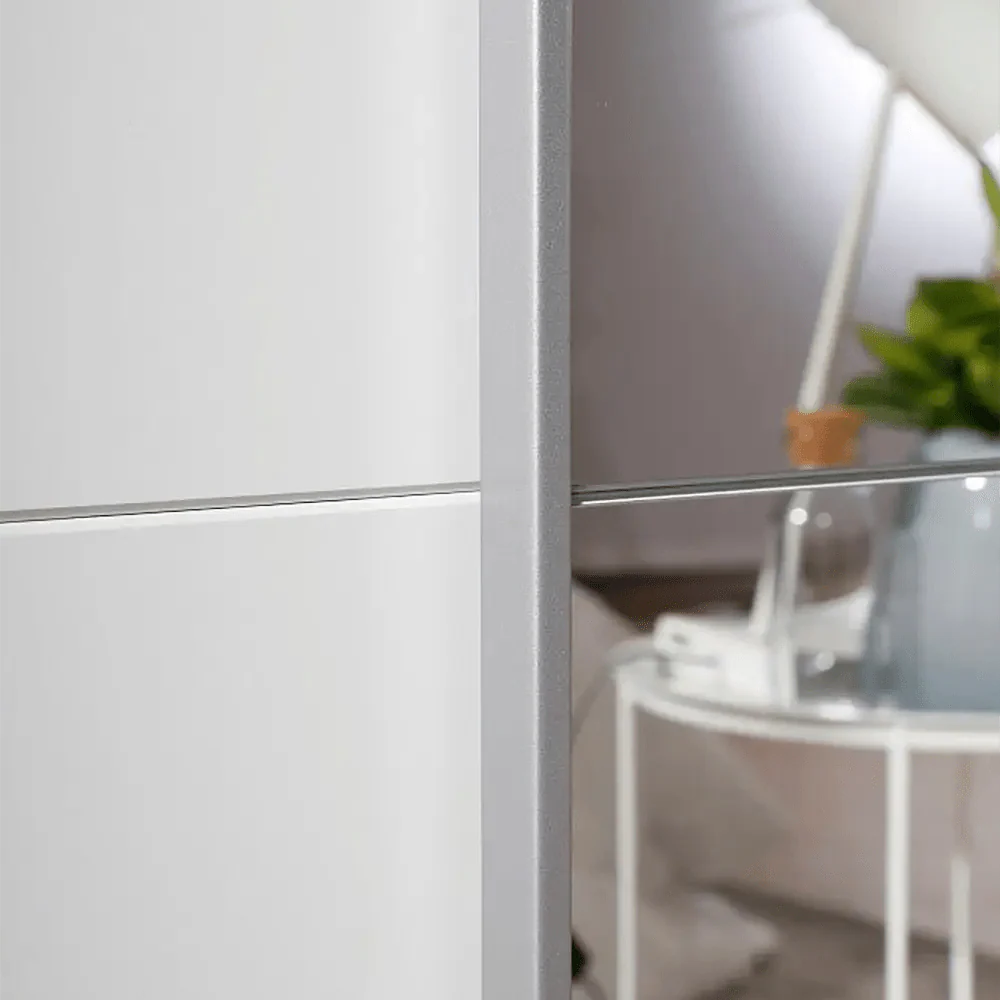 Kronach Small White Sliding Door Wardrobe - Pendle Village Furniture