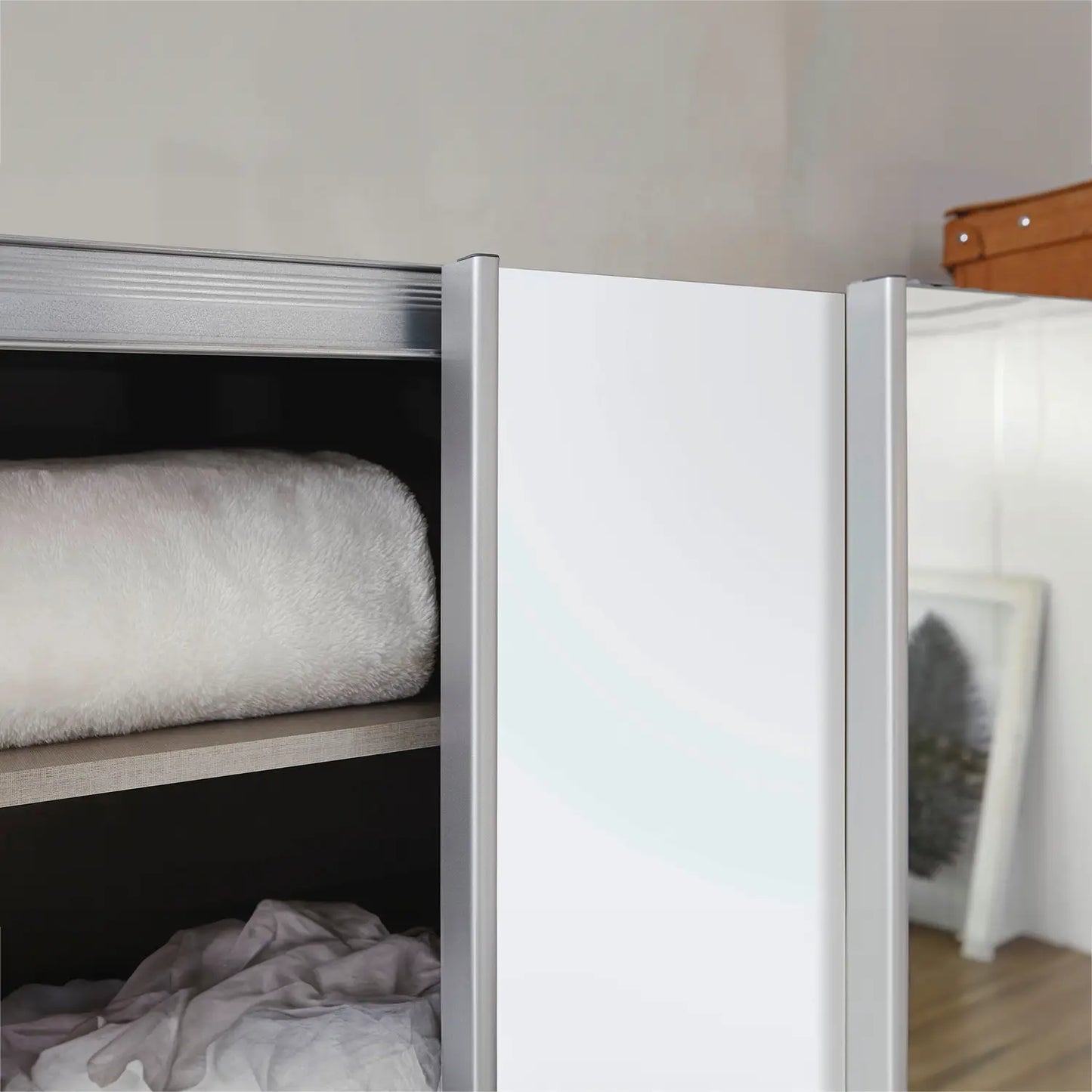 Kronach Small White Sliding Door Wardrobe - Pendle Village Furniture