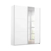 Rauch 175cm Aura White Sliding Door Wardrobe with Mirror 