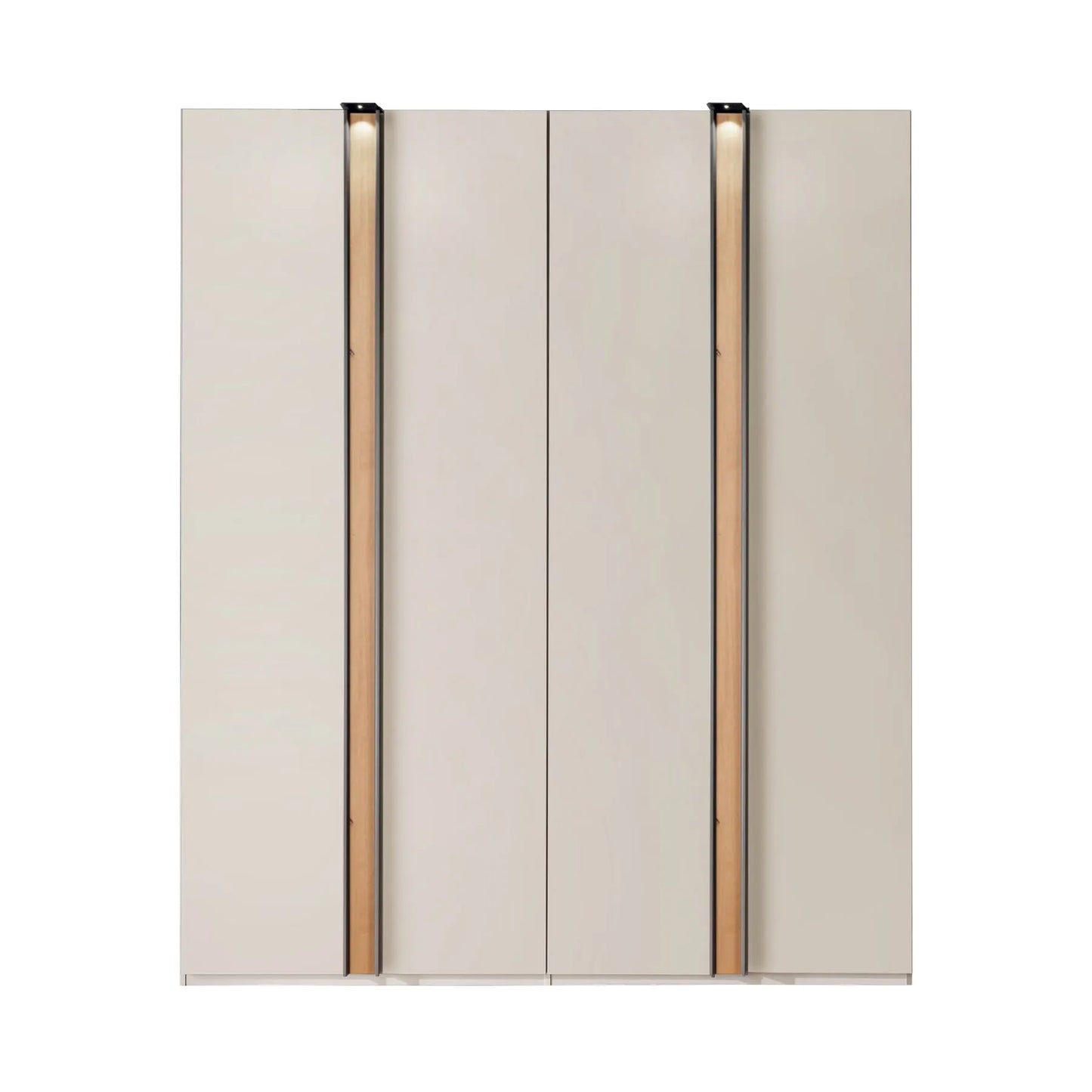 Wiemann Laguna 200cm Champagne 4 Door Wardrobe with Light - Width 200cm