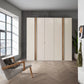Laguna 250cm Champagne 5 Door Wardrobe - Styled in a Bedroom