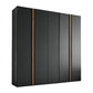 Laguna 250cm Graphite 5 Door Wardrobe - Home of Wardrobes
