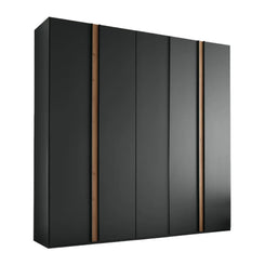 Laguna 250cm Graphite 5 Door Wardrobe - Home of Wardrobes