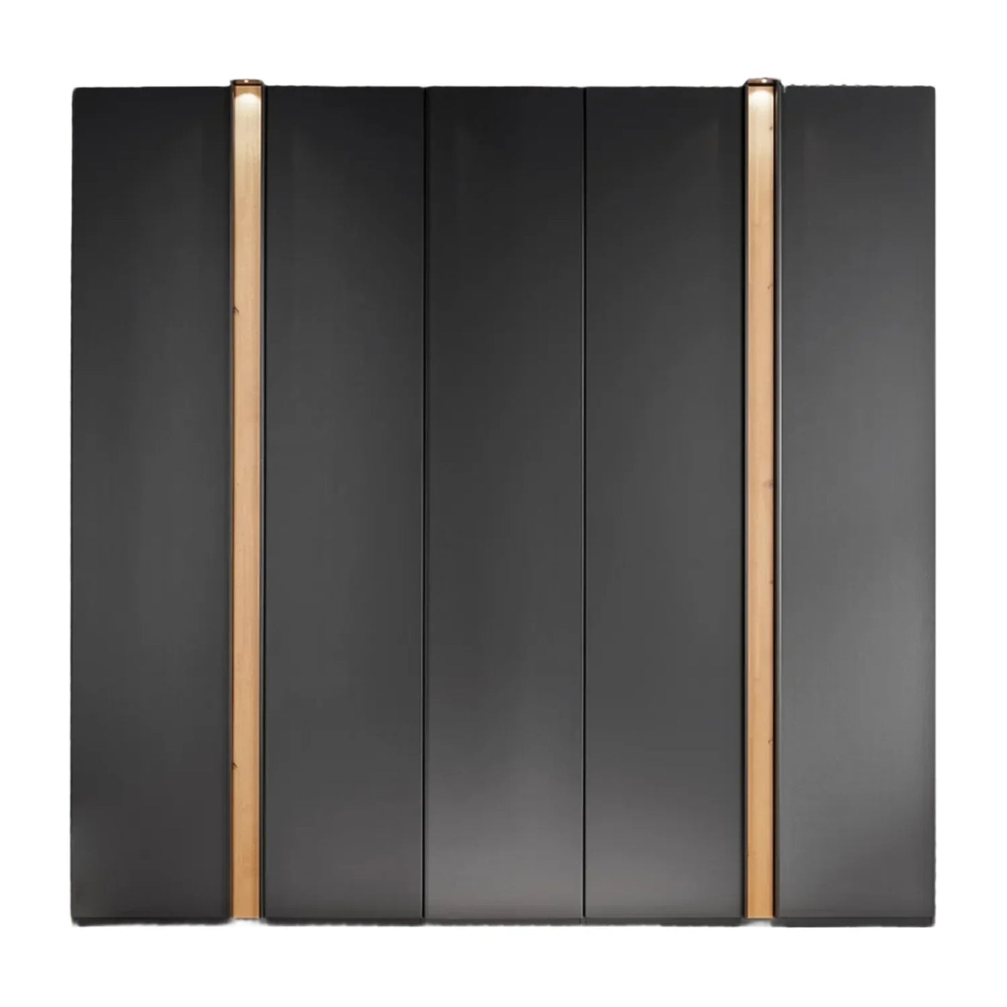 Wiemann Lagos 250cm Graphite 5 Door Wardrobe with Bianco Oak Panel 