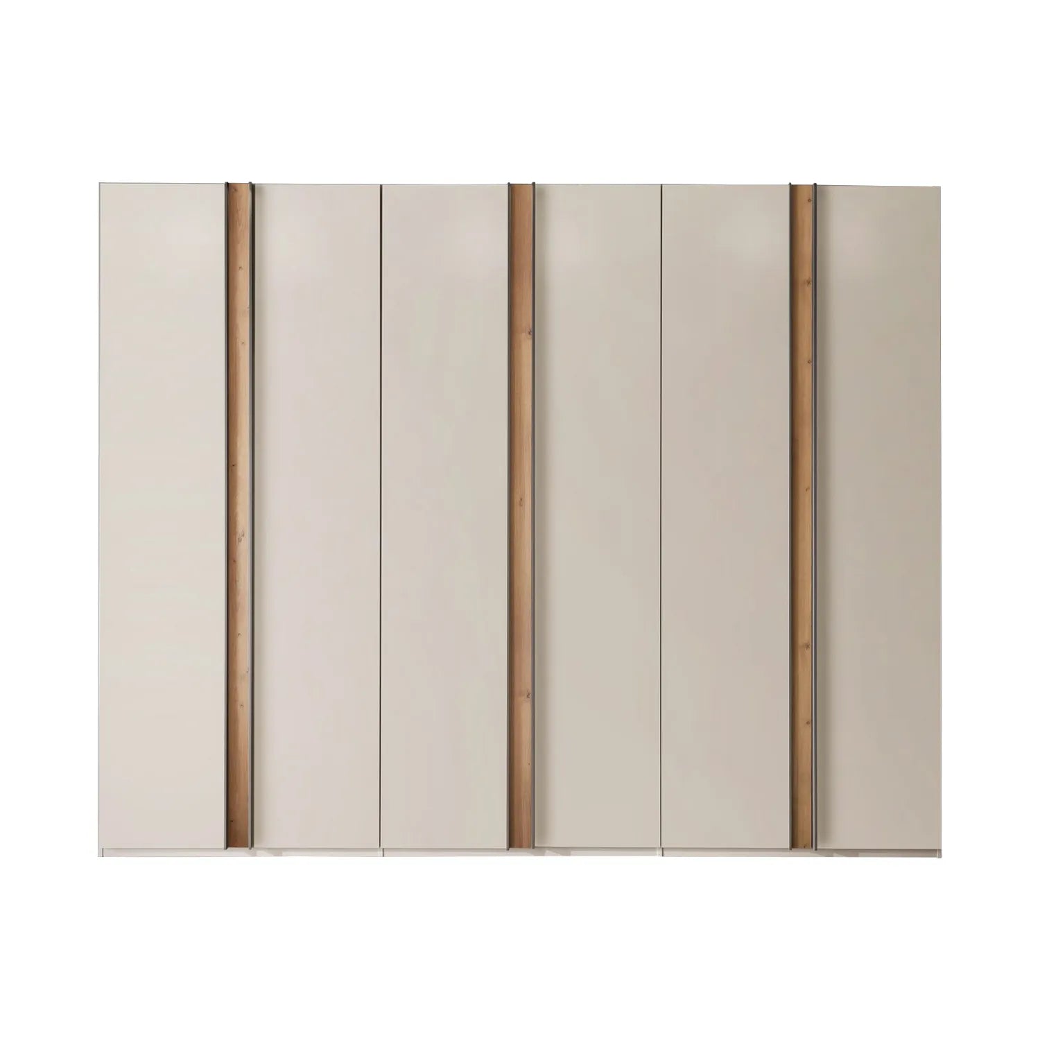 Front view of Laguna 300cm Ghampagne 6 Door Wardrobe