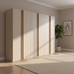 Laguna 300cm Champagne 6 Door Wardrobe