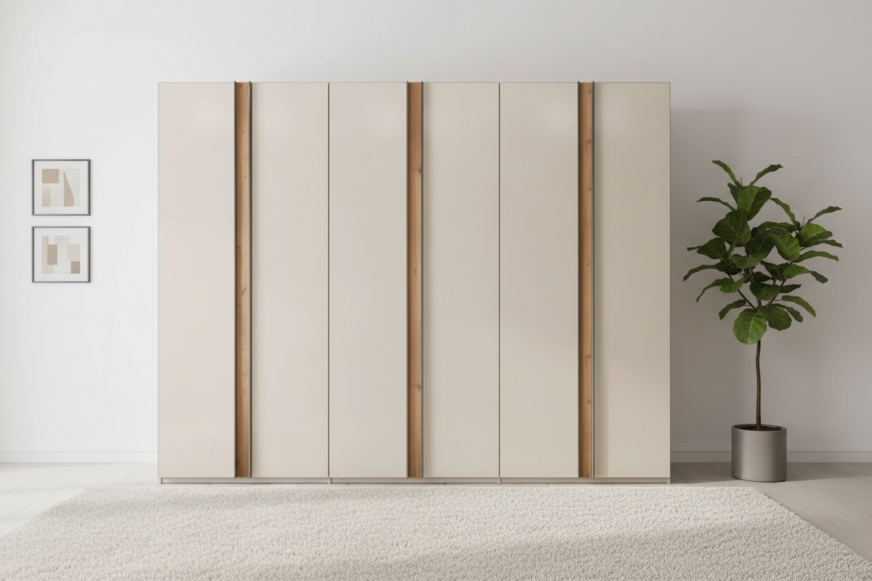 Laguna 300cm Champagne 6 Door Wardrobe