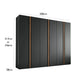 Laguna 300cm Graphite 6 Door Wardrobe 