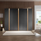 Wiemann Laguna 300cm Graphite 6 Door Wardrobe with Oak Panels and Lights