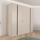 Larisa 251cm Champagne & Atlantic Oak Hinged 5 Door Wardrobe with Light - Home of Wardrobes