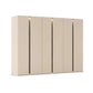 Larisa 301cm Champagne & Atlantic Oak Hinged 6 Door Wardrobe - Home Of Wardrobes
