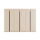 Larisa 301cm Champagne Hinged 6 Door Wardrobe with LED Lights