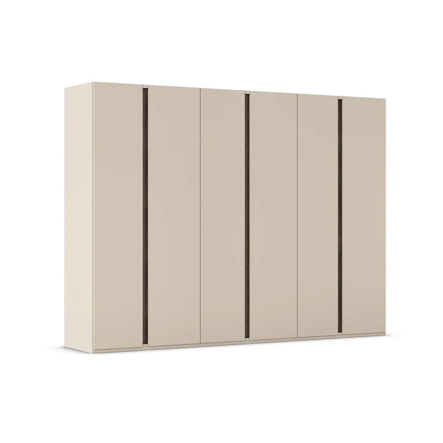 Larisa 301cm Champagne & Atlantic Oak Hinged 6 Door Wardrobe - Home of Wardrobes