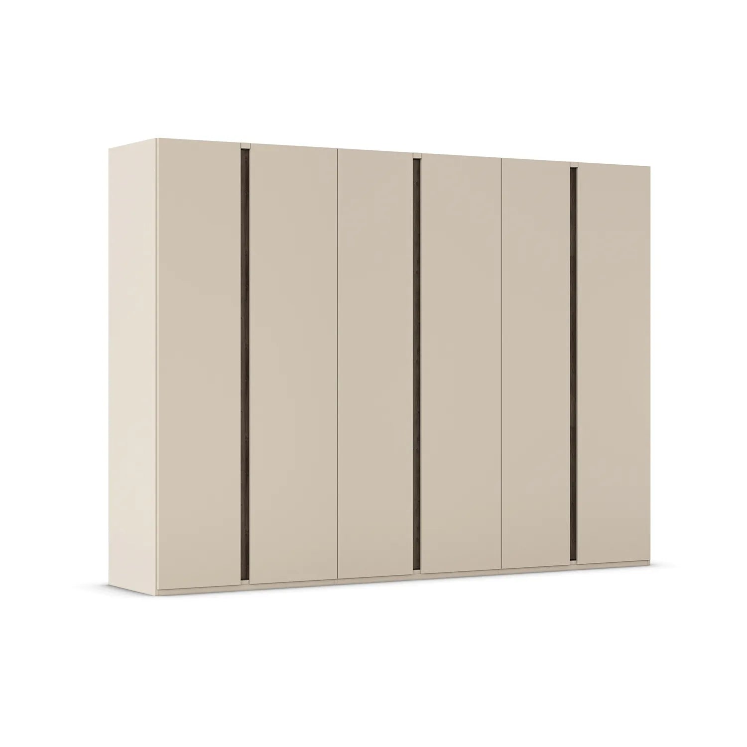 Larisa 301cm Champagne & Atlantic Oak Hinged 6 Door Wardrobe - Home of Wardrobes