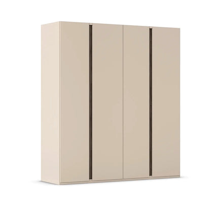 Larisa Champagne & Atlantic Oak Hinged 4 Door Wardrobe - Home Of Wardrobes