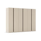 Larisa 301cm Champagne & Atlantic Oak Hinged 6 Door Wardrobe - Home of Wardrobes