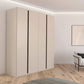 Larisa Champagne & Atlantic Oak Hinged 4 Door Wardrobe styled in a room