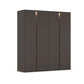 Larisa Graphite & Atlantic Oak Hinged 4 Door Wardrobe - Home Of Wardrobes