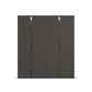 Larisa Graphite Hinged 4 Door Wardrobe with LED Lights